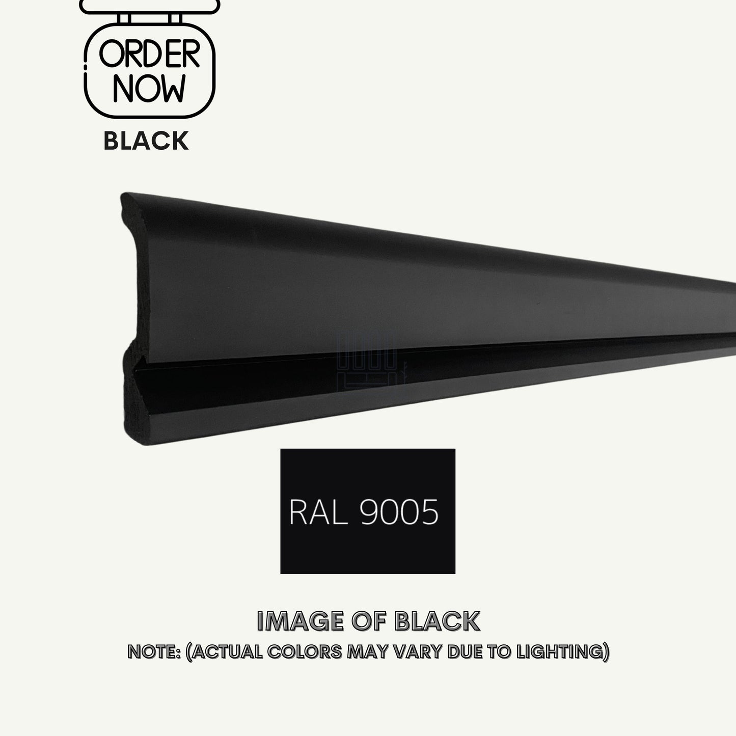 LED BASEBOARD MOLDING 4"H/10CM DURABLE POLYMER TRIM - EACH 7.8FT/2.4M
