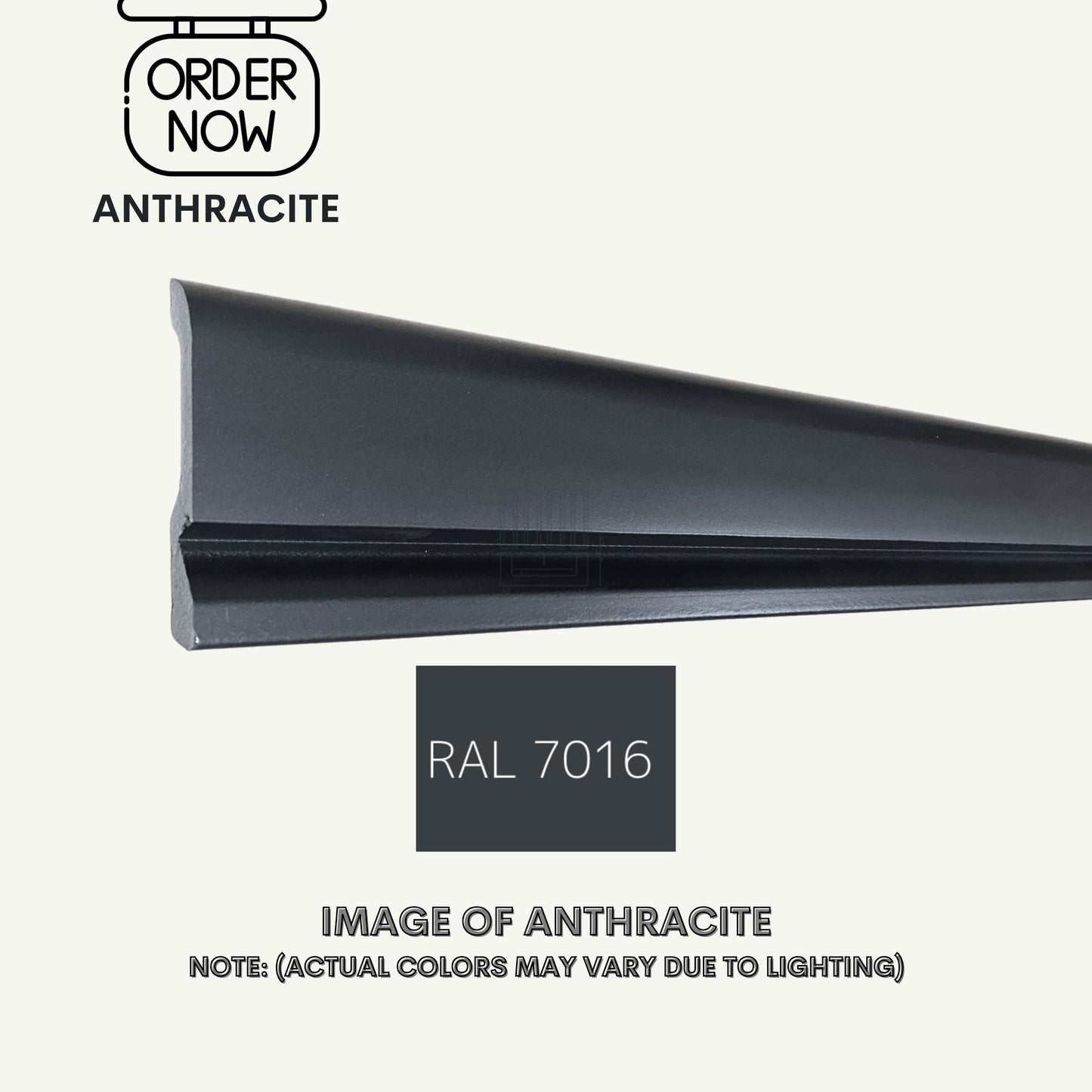 LED BASEBOARD MOLDING 4"H/10CM DURABLE POLYMER TRIM - EACH 7.8FT/2.4M