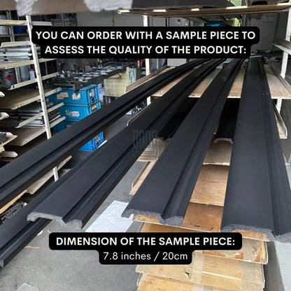 LED BASEBOARD MOLDING 4"H/10CM DURABLE POLYMER TRIM - EACH 7.8FT/2.4M